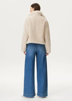 Oversized teddy jacket