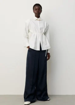Padded oxford blouse