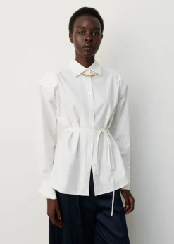 Padded oxford blouse