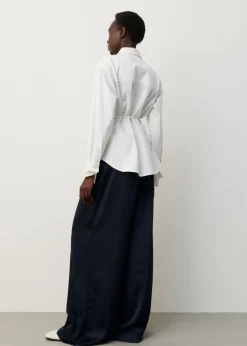 Padded oxford blouse