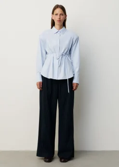 Padded oxford blouse