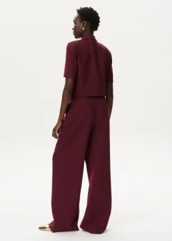Pantalon met plooidetails