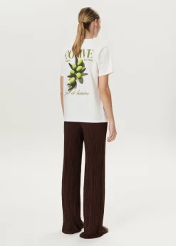 Plissé lurex broek