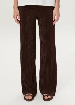 Plissé lurex broek