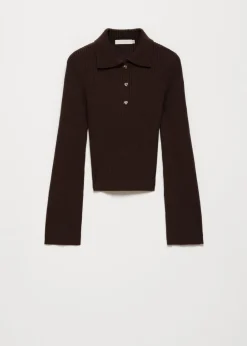 Polo trui met wijde mouwen