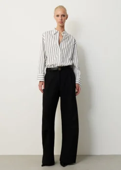 Poplin pinstripe blouse