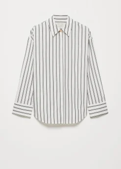 Poplin pinstripe blouse