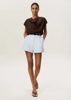 Satijnen drape top