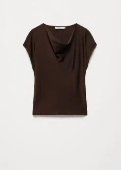 Satijnen drape top