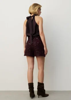Satijnen halter top