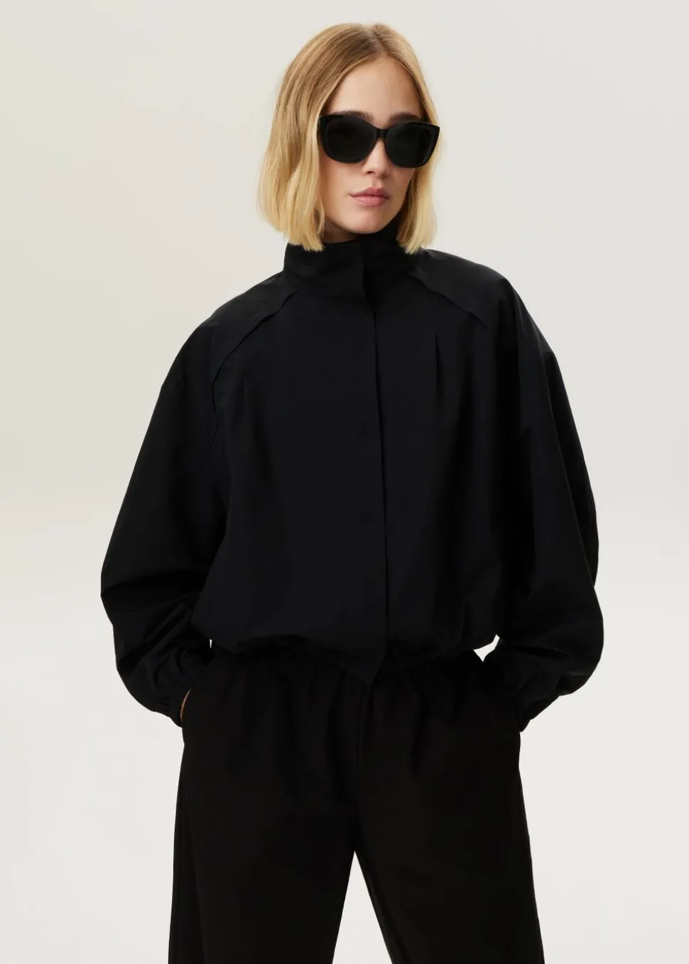 Shell jacket met funnelkraag