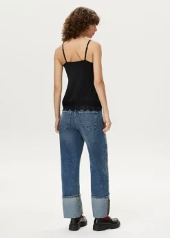 Singlet met kanten rand