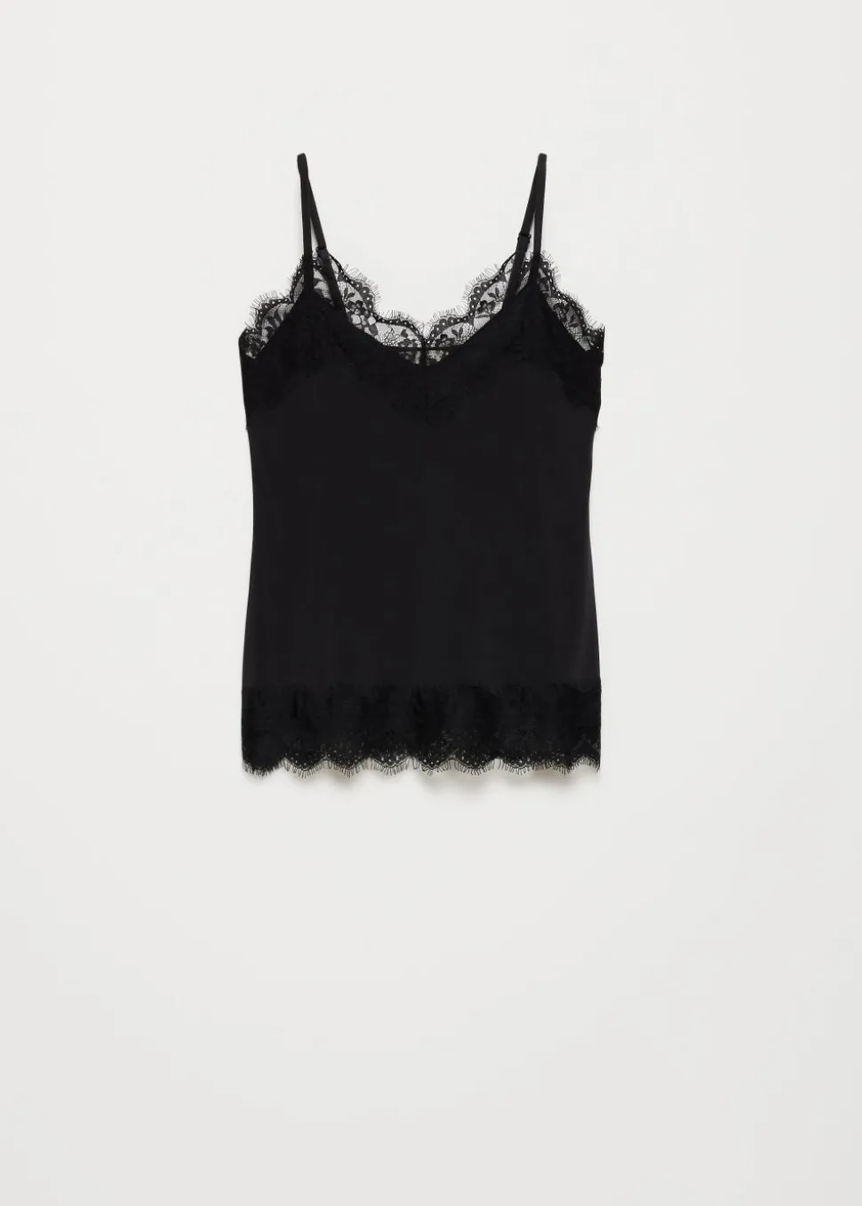 Singlet met kanten rand