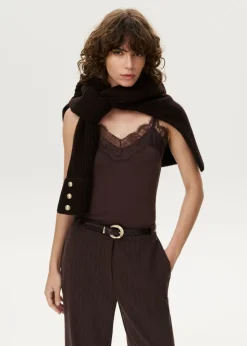 Singlet met kanten rand