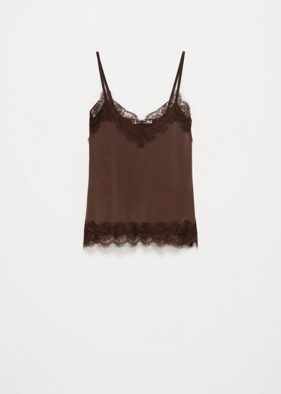 Singlet met kanten rand