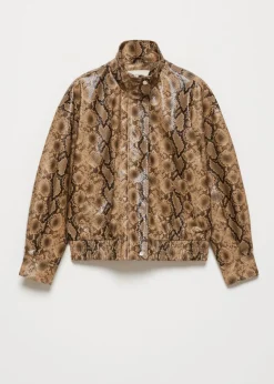 Slangenprint bomberjack