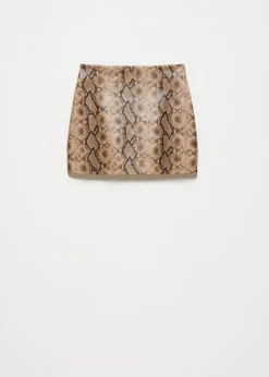 Slangenprint mini rok