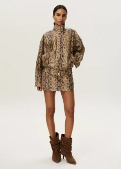 Slangenprint mini rok