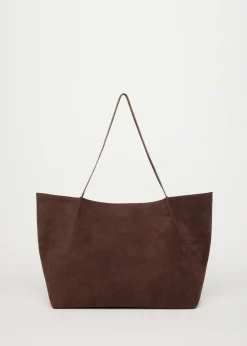 Suedine shopper tas