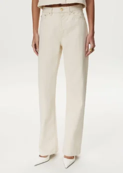 TESS - Relaxed straight leg ripped jeans