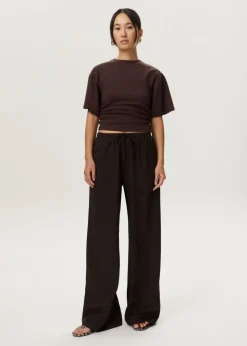 T-shirt met tailleplooi