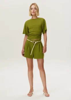 T-shirt met tailleplooi