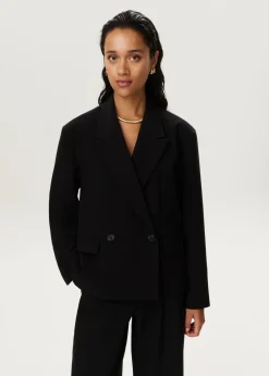Twill boxy blazer