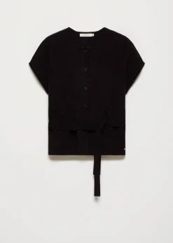 Vest met strikdetail