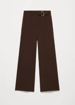 Wijde pantalon met gesp