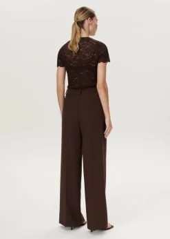 Wijde pantalon met gesp