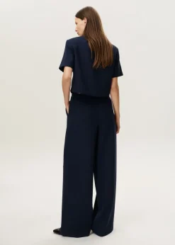 Wijde plooi pantalon