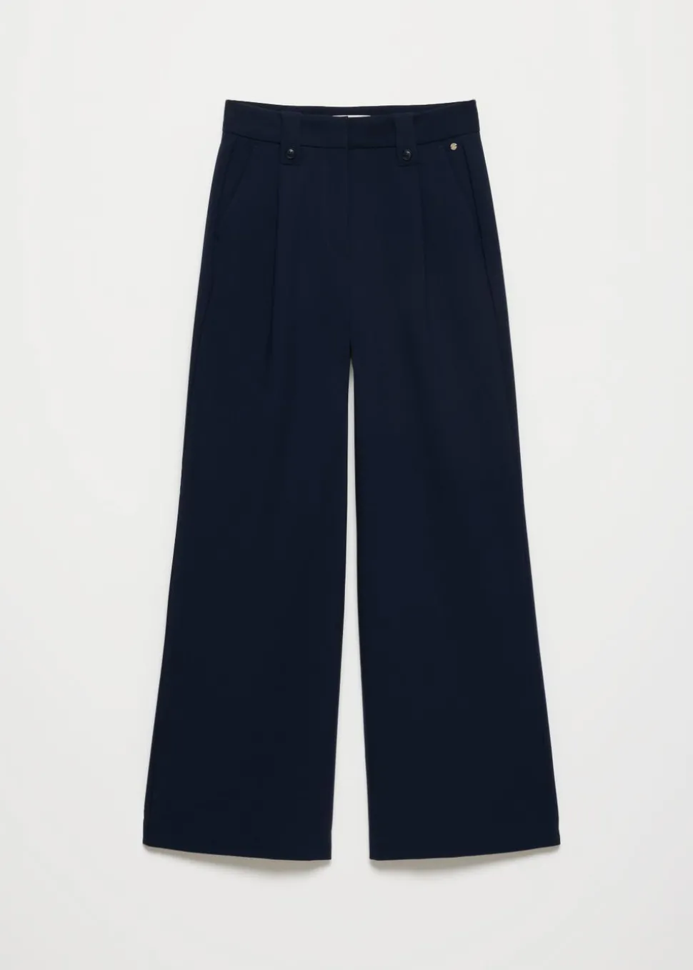 Wijde plooi pantalon